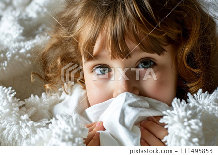 Close-up,Symptoms of health issues and disease on child, medical treatment concept, Generative AI 111495853