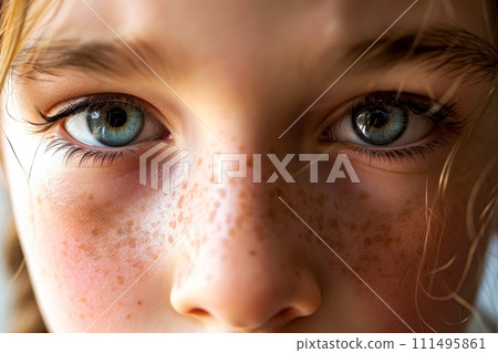 Close-up,Symptoms of health issues and disease on child, medical treatment concept, Generative AI 111495861