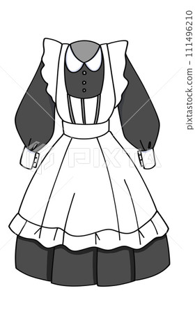 手繪女僕裝插畫 111496210