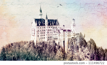 Fantasy castle in the clouds Fantasy castle in the clouds 111496722