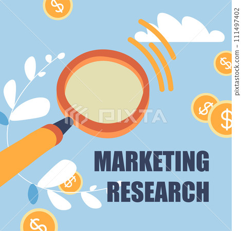 Research in marketing area, business growth banner Research in marketing area, business growth banner 111497402