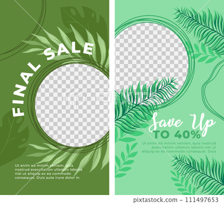 Final sale in shop or store, promotional banners 111497653