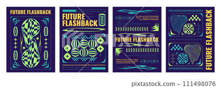 Modern y2k style poster design 111498076