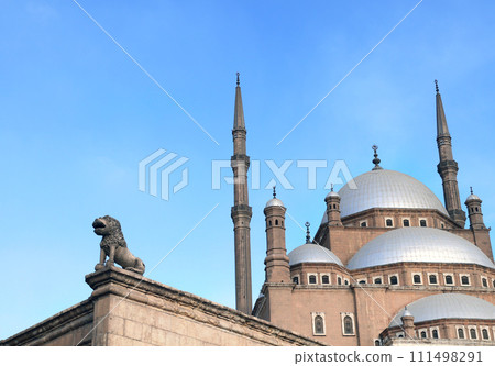 Great Mosque of Muhammad Ali Pasha in ancient Cairo Citadel, Egypt, North Africa. Famous landmark of Cairo - ottoman era Alabaster Mosque in Citadel Great Mosque of Muhammad Ali Pasha in ancient Cairo Citadel, Egypt, North Africa. Famous landmark of Cairo - ottoman era Alabaster Mosque in Citadel 111498291