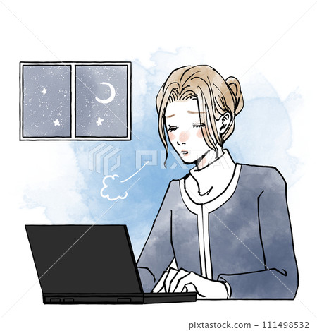 上班族加班到深夜 上班族加班到深夜 111498532