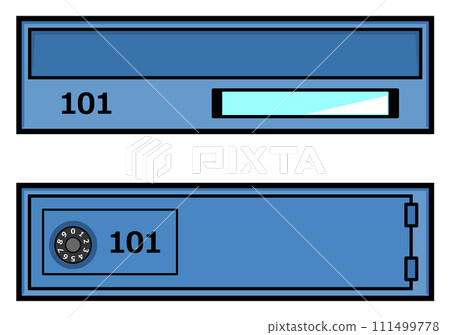 公寓設施中接收信件和郵件的郵箱的插圖 111499778