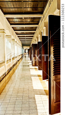 View of the architecture and interior of the Lawang Sewu building, Semarang. 111500253