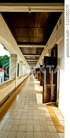 View of the architecture and interior of the Lawang Sewu building, Semarang. 111500275