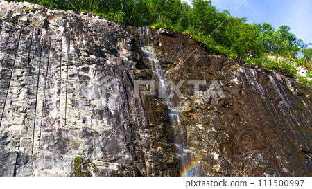 Little waterfall in mountains, Norway. Little waterfall in mountains, Norway. 111500997