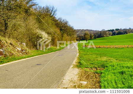 Empty country road in France Empty country road in France 111501006