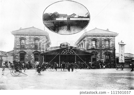 Tokyo in the Meiji era, Shinbashi Station 111501037