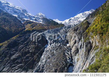 中國雲南省德欽縣明永冰川和梅里雪山 中國雲南省德欽縣明永冰川和梅里雪山 111501175