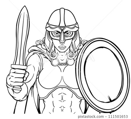 Viking Trojan Spartan Celtic Warrior Knight Woman 111501653