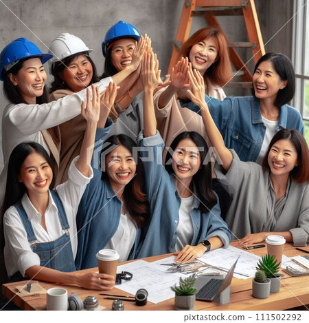 A team working together towards the same goal 111502292