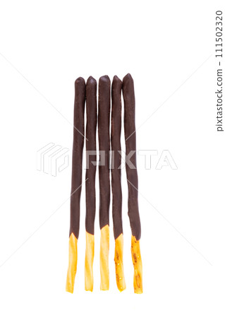 chocolate covered sticks isolated 111502320