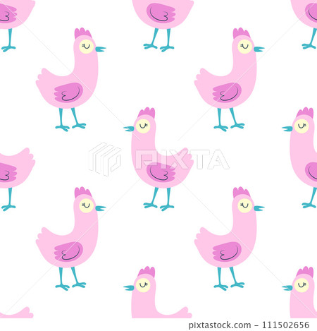 cartoon seamless pattern with hen cartoon seamless pattern with hen 111502656