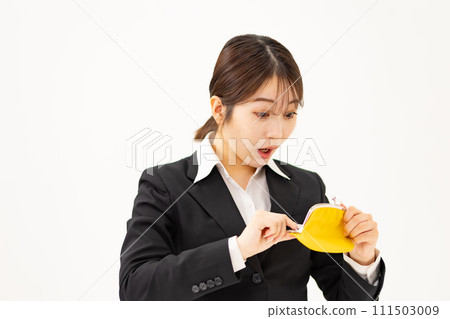 年輕女性商務錢包擔心 111503009