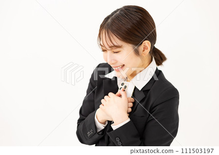 Young woman business holding smartphone Young woman business holding smartphone 111503197