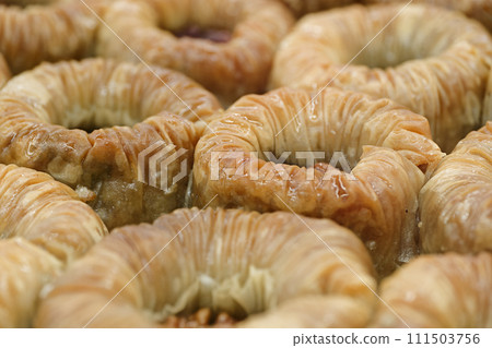 Traditional Turkish dessert, baklava Traditional Turkish dessert, baklava 111503756