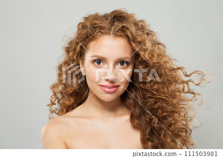 Good-looking female model beauty portrait. Natural beauty woman with long hair Good-looking female model beauty portrait. Natural beauty woman with long hair 111503981