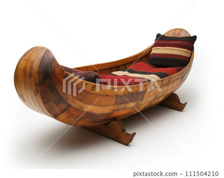 retro sled white background 111504210