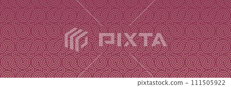 Burgundy Mandala Seamless Pattern, Dark Asian Traditional Background, Rich Vector Design with Antique Elegance 111505922
