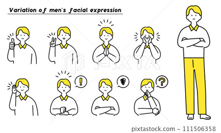 Young male upper body/expression variations 111506358