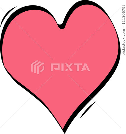 Colorful pastel pink color heart shaped speech bubble balloon, icon sticker memo keyword planner text box banner, flat png transparent element design 111506792