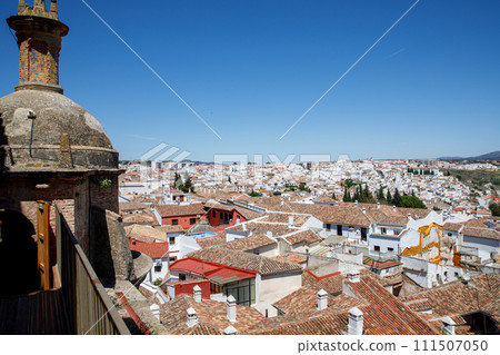 Ronda ind Andalusia, Spain. View from above on the touristic city, houses and roofs. Ronda ind Andalusia, Spain. View from above on the touristic city, houses and roofs. 111507050