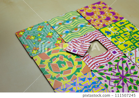 Panels for teaching children geometric shapes Panels for teaching children geometric shapes 111507245
