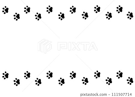 動物足跡框架背景 動物足跡框架背景 111507714