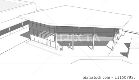 3D illustration of building project 111507953