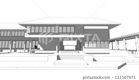 3D illustration of building project 3D illustration of building project 111507971