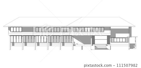 3D illustration of building project 3D illustration of building project 111507982