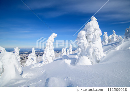 冬天的森吉山，秋田縣樹冰平的壯麗景色 111509018