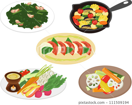 Western-style vegetable dish set 111509194