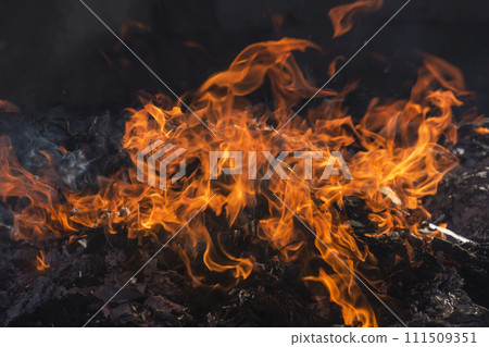 Flame, kindling, fire, powerful flame, blazing flame 111509351
