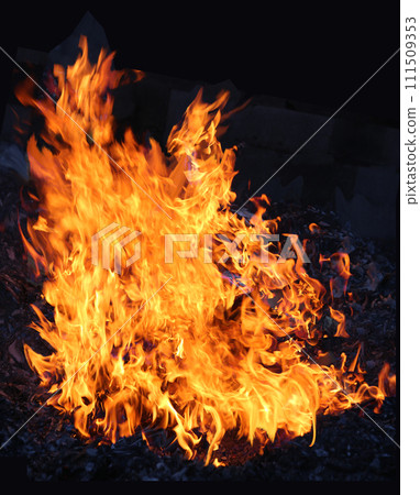 Flame, kindling, fire, powerful flame, blazing flame 111509353