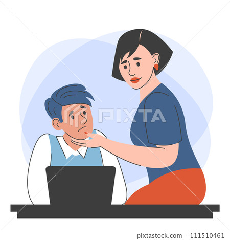 Sexual harassment in the office vector isolated Sexual harassment in the office vector isolated 111510461