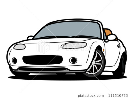 國內開放運動白車插畫 國內開放運動白車插畫 111510753