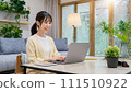 在客廳工作的女性，遠距辦公 111510922
