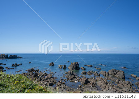 從男鹿半島的尖端眺望日本海的地平線 111511148