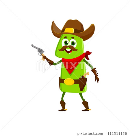 Cartoon cowboy, sheriff, and robber math number one character. Isolated vector 1 personage armed with a gun, rides into numerical adventures on the Wild West, solving equation with sharp calculations Cartoon cowboy, sheriff, and robber math number one character. Isolated vector 1 personage armed with a gun, rides into numerical adventures on the Wild West, solving equation with sharp calculations 111511156