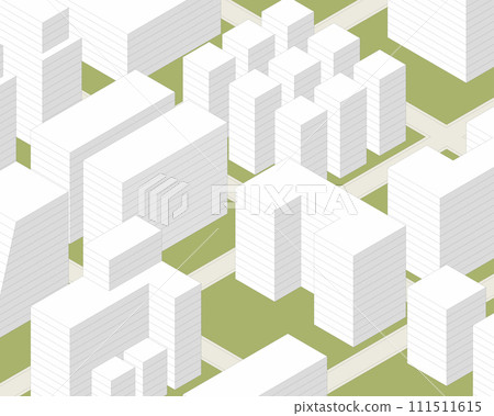 isometric city outline architecture cityscape urban building modern illustration vector. isometric city outline architecture cityscape urban building modern illustration vector. 111511615