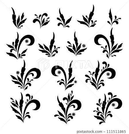 Set Floral Patterns, Contours 111511865