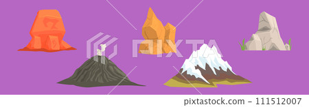 Rock and Solid Stone as Game Element Vector Set 111512007