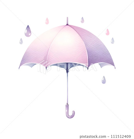 Spring umbrella with raindrop purple 111512409