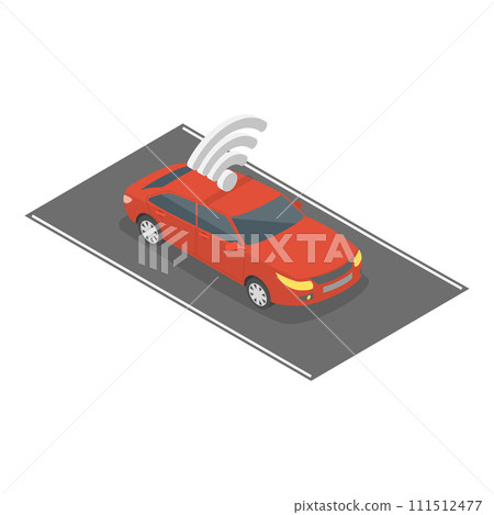 3D Isometric Flat Vector Illustration of Electronic Tolls. Item 3 3D Isometric Flat Vector Illustration of Electronic Tolls. Item 3 111512477