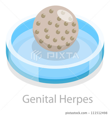3D Isometric Flat Vector Illustration of Sexual Transmitted Disease. Item 4 111512498