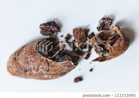 Closeup cocoa roasted beans. Shallow dof Closeup cocoa roasted beans. Shallow dof 111513095
